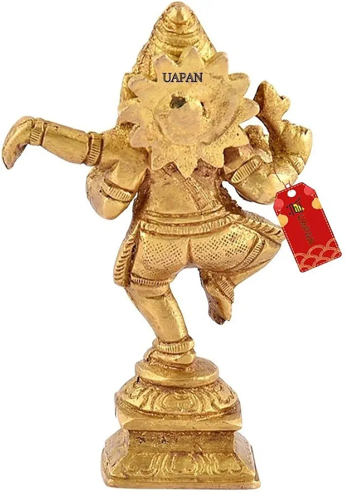 Uapan Brass Dancing Ganesha Idol Pooja Pooja Temple Daily Worship Brass Material Ganesh Brass Idol