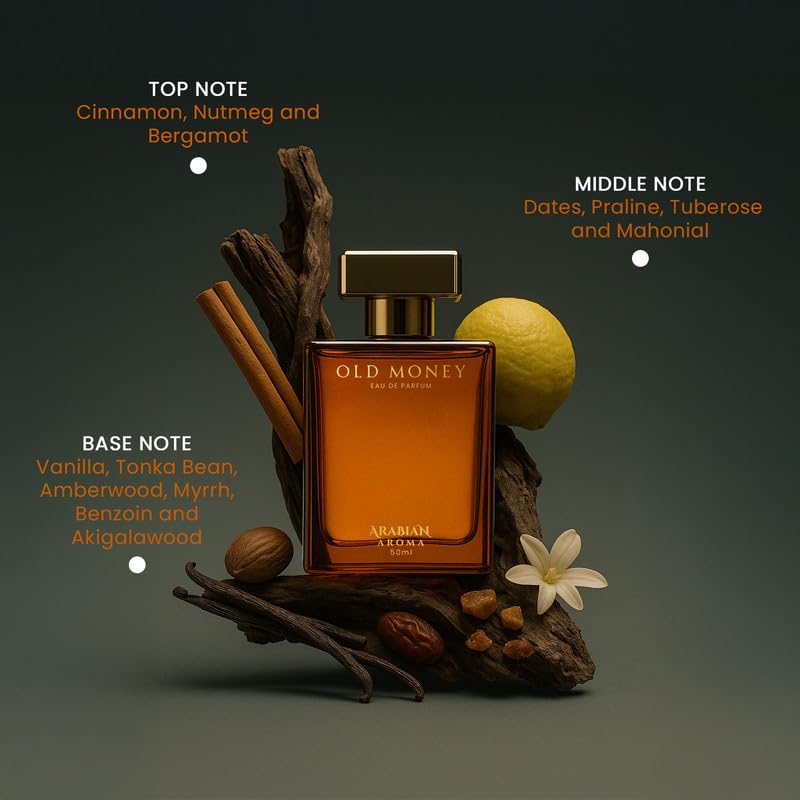 Arabian Aroma Old Money Eau de Parfum â€“ Long Lasting Perfume for Man â€“ Mens Perfumes Long Lasting â€“ 50ml