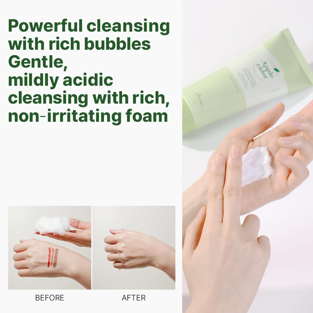 Ariul Apple Cider pH Balancing Cleansing Foam 150ml | Korean Face Cleanser for Deep Cleansing and hydration | Gentle cleanser for All Skin Types