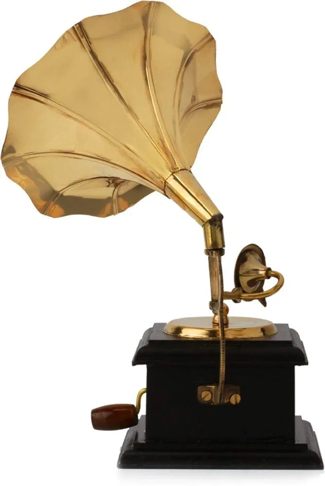 JaipurCrafts Premium Sparkle Square Gramophone Showpiece - 23 cm