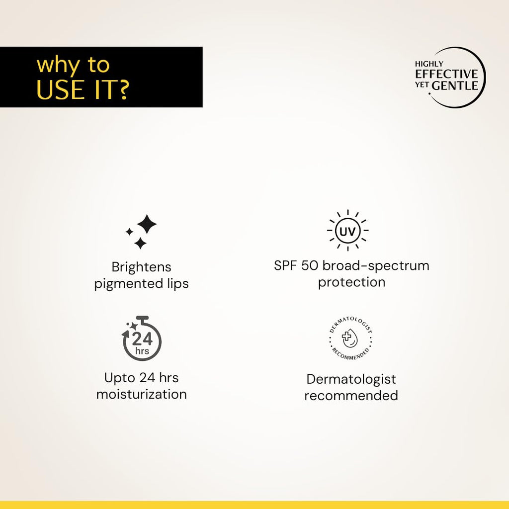 Deconstruct Brightening Lip Balm SPF 50 | Vitamin C & Resorcinol | Moisturizes Dry, Chapped Lips & Brightens Pigmented Lips | Vitamin E & Murumuru Butter | 4.2g