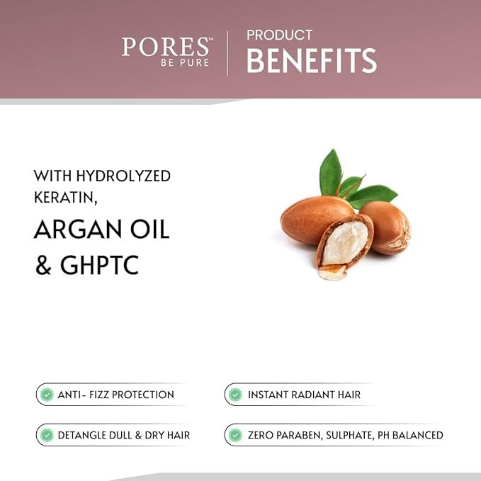 Pores Be Pure Keratin Shampoo for Hair Fall Control - 250 ml