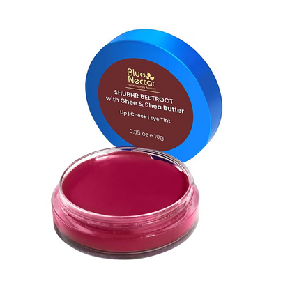 Blue Nectar Shubhr Beetroot Lip, Cheek & Eye Tint with Ghee & Almond Oil