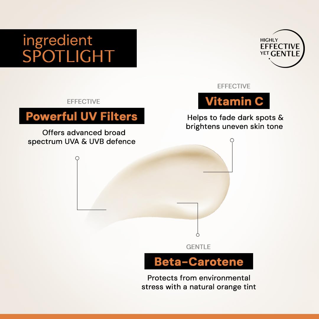 Deconstruct 5% Vitamin C Gel Sunscreen In Vivo Tested SPF 50 PA+++ | Brightens uneven skin tone | Gel based face sunscreen for oily, combination and normal skin | Matte, No White Cast, Lightweight - 50g