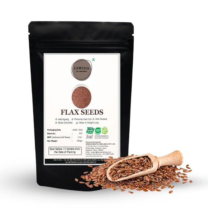 Lewisia In Organics Premium Flax Seed - 180 gms