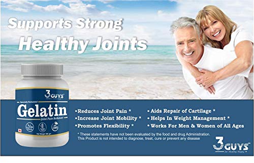 3 Guys Gelatin Powder for Joint Pain, 300 Gram