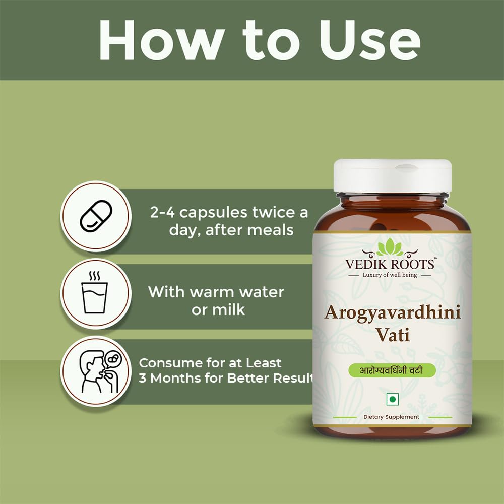 Arogyavardhini Vati Tablets - Natural Detox and Liver Health Support | For Spleen Enlargement | Reduces Bloating | For Nutrient Absorption Improvement | 120 Tablets (Pack of 1)