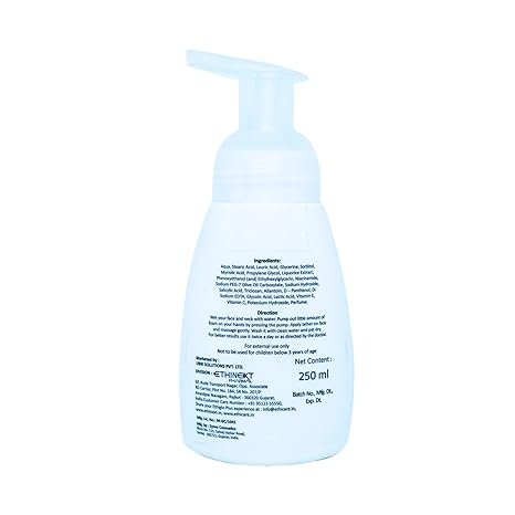 Ethiglo Plus Foaming Face Wash - 250 ml