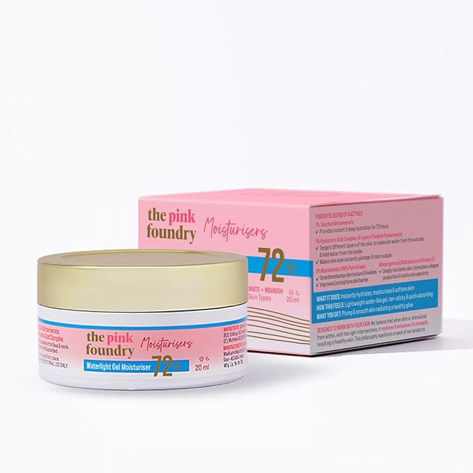 The Pink Foundry Waterlight Gel Moisturiser With 72 Hours of Hydration - 50 Ml