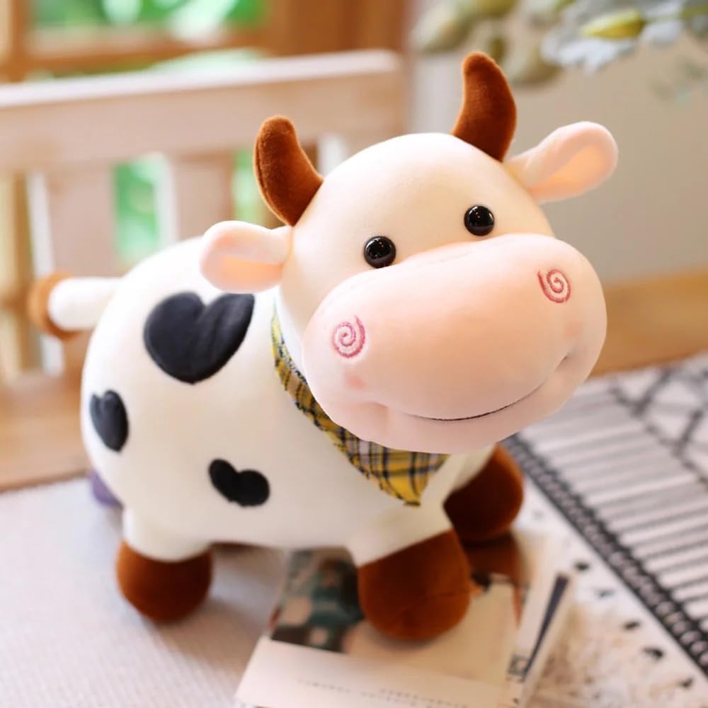 Tickles Cartoon Cow Plush Soft Stuffed Toy Animal Sleeping Pillow Cushion for Kids 30 cm