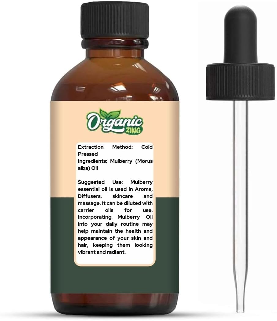Organic Zing Mulberry (Morus Alba) Oil | Carrier Oil for Aroma, Skincare & Massage - 30 Ml
