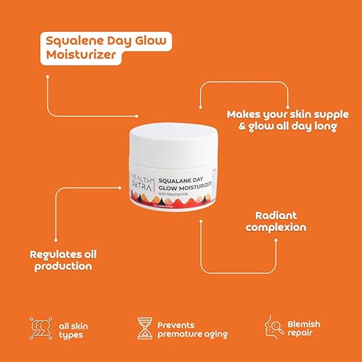 Health Sutra Squalane Day Glow Moisturizer for Normal to Dry Skin - 50 gms