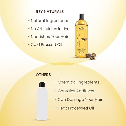 Rey Naturals Cold Pressed Castor Oil - 200 ml