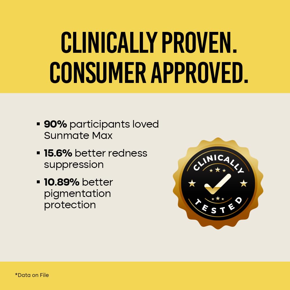 Sunmate Max SPF 100+ PA++++ Broad Spectrum Sunscreen | Oil-Free, Matte Finish, Zero White Cast | For Pigmented & Sensitive Skin | 70 GM
