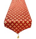 Pink Parrot Designer Durable Dopian Silk Table Runner Colour Multicolour