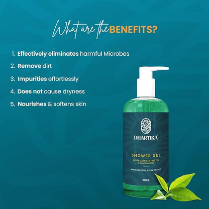 Dhartika Australian Tea Tree Oil Shower Gel - 300 Ml