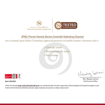 /PHD/ Ceramide Hydrating Cleanser with Hyaluronic Acid 100ml | Non-Drying Gel Face Wash for All Oily Skin, Dry Skin & Sensitive Skin | Gently Cleanses, Hydrates & Protects Skin Barrier | Fragrance-Free