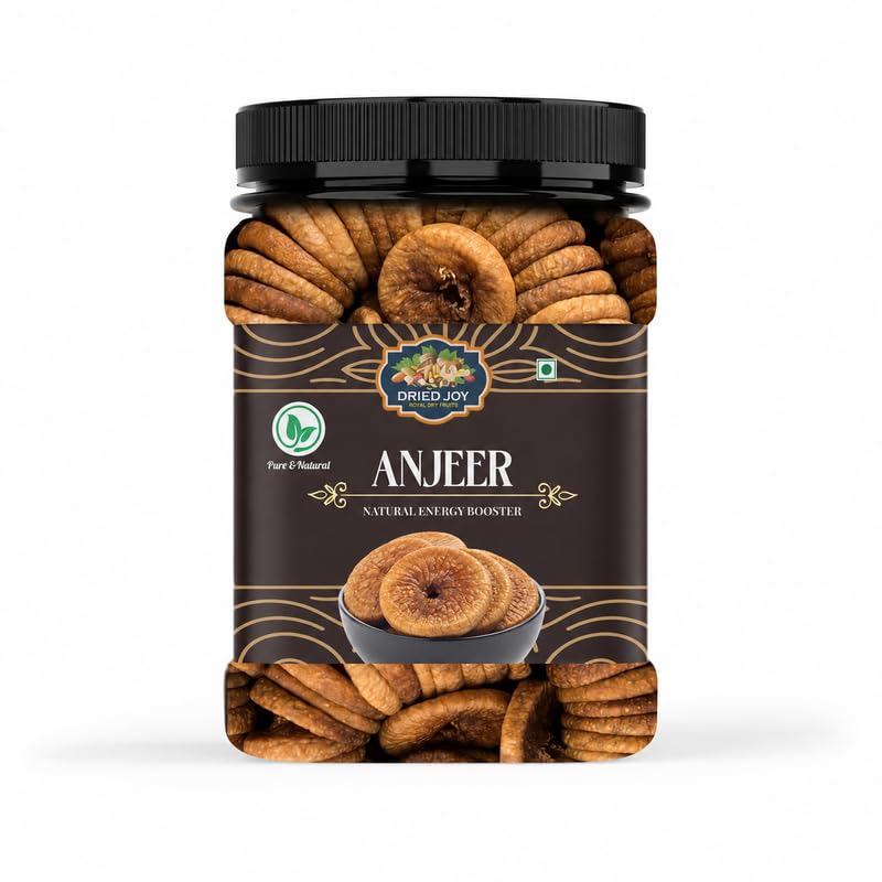 DRIED JOY Premium Afghani anjeers Dry Fruit | Natural Figs & Dried Fig Rich in Vitamins, Fiber, Calcium & Iron Ideal for Healthy Snacking Dieting & Breakfast Non-GMO, Low Fat