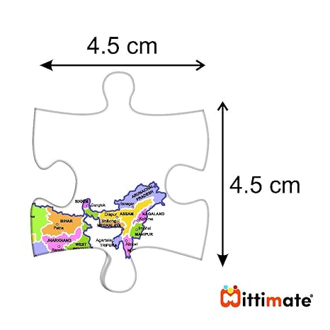 Mittimate Map of India Jigsaw Puzzle Game for Kids Age 4 to 6 Old 36 Pieces Puzzle Toy