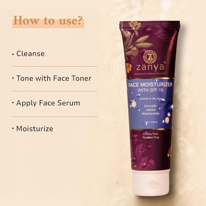 Zanya Hydrating Face Moisturizer With SPF 15 - 75 Gms