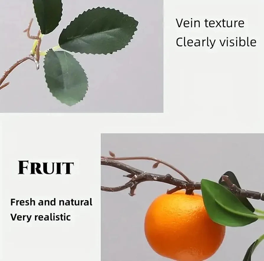 Artificial Fake Plant Flowers Artificial Lemon Stems Pack of 6