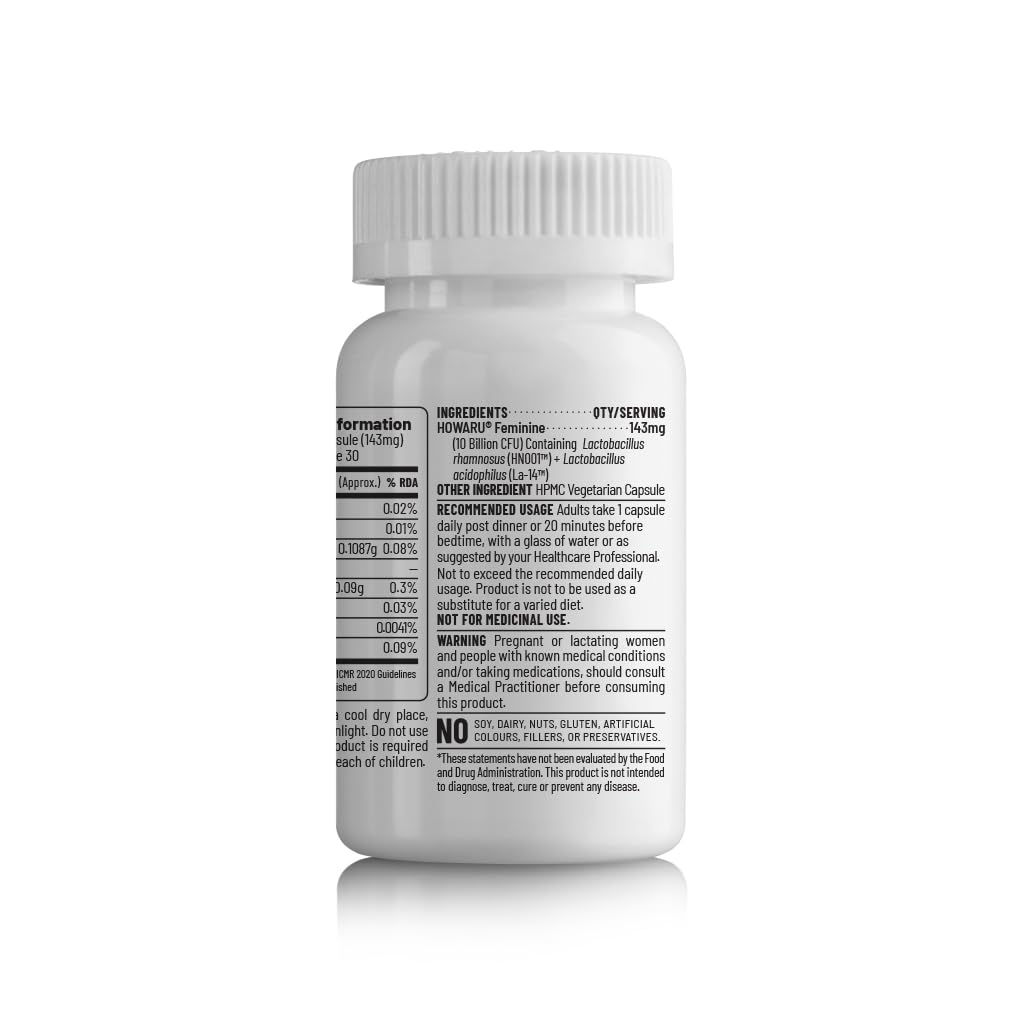 Unived Vaginal Flora | Probiotic Strains that Promote Vaginal PH & Microbiota | To Support & Restore Vaginal Health | 30 Vegan Capsules