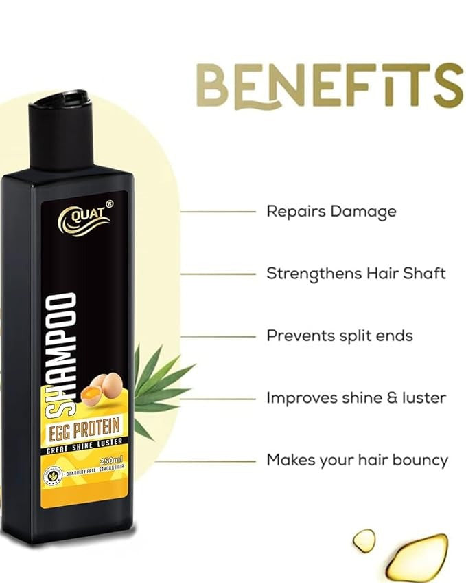Quat Pure Egg White Protein Hair Shampoo - 250 ml