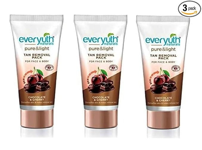 Everyuth Tan Removal Chocolate & Cherry Face Pack - 50 gms(Pack of 3)