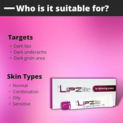 Ethiglo Lipzlite Lip Lightening Cream - 15 gms (Pack of 2)