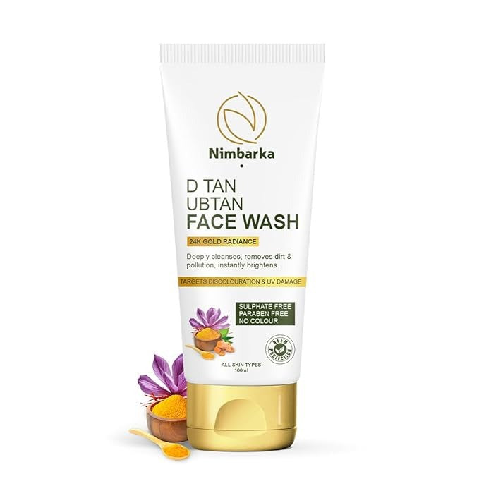 Nimbarka D Tan Ubtan Face Wash 24K Gold Radiance Face Wash - 100 ml