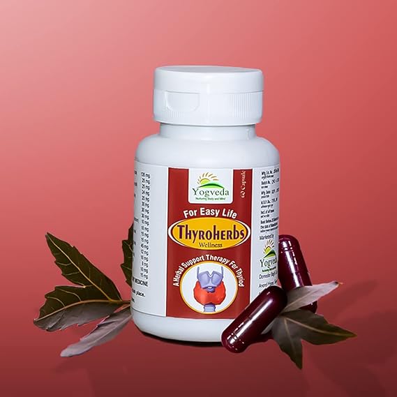 Yogveda Thyroherbs Tablets Supports Thyroid Health  - 60 Capsules