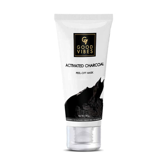 Good Vibes Activated Charcoal Peel Off Mask For Women & Men, 100 g Blackhead Removal Deep Pore Cleansing Anti Acne Face Mask For All Skin Types, Controls Excess Sebum, No Parabens & Mineral Oils