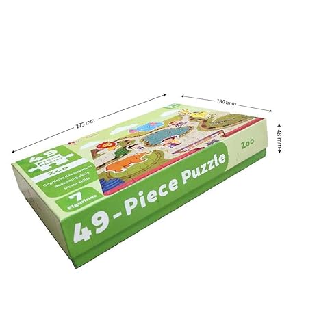 Popcorn Games & Puzzles Zoo 49 Piece Kids Jigsaw Game Puzzle Science Educational Toys