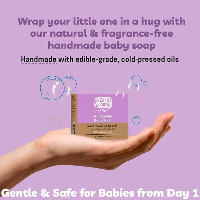 Earthbaby Handmade Baby Soap - 100 gms (Pack of 3)