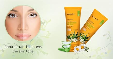 Vaadi Herbals Sunscreen Lotion SPF-50 - 110g (Pack of 2)