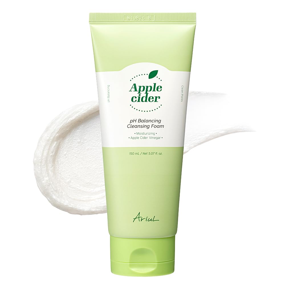 Ariul Apple Cider pH Balancing Cleansing Foam 150ml | Korean Face Cleanser for Deep Cleansing and hydration | Gentle cleanser for All Skin Types