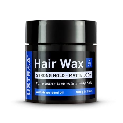 Ustraa Grap Seed Oil Strong Hold Hair Wax Matte Look - 100 gms