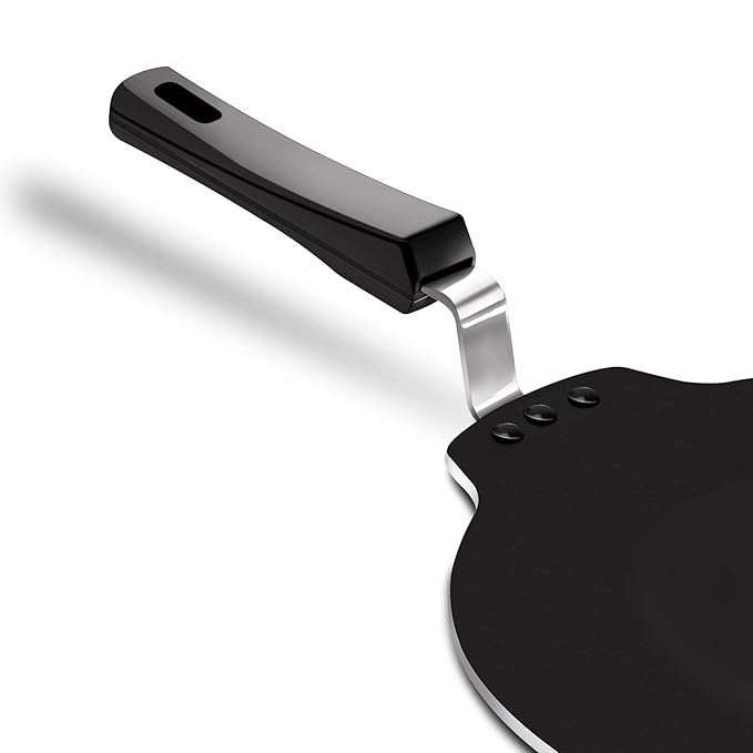 Milton Pro Cook Blackpearl Induction Dosa Tawa Without Edge, 30 Cm, Black - 1000 gms