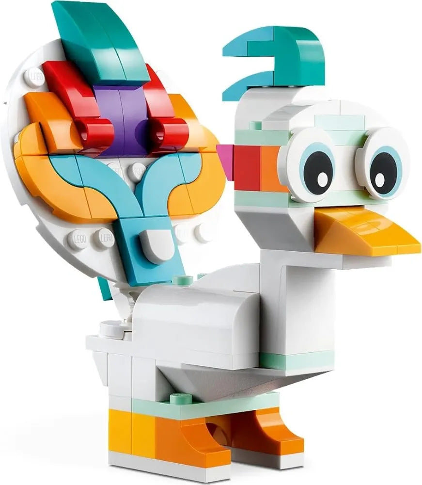 Lego Creator Magical Unicorn 31140 Building Toy Set, with Unicorn, Seahorse and Peacock Models for Kids Aged 7+