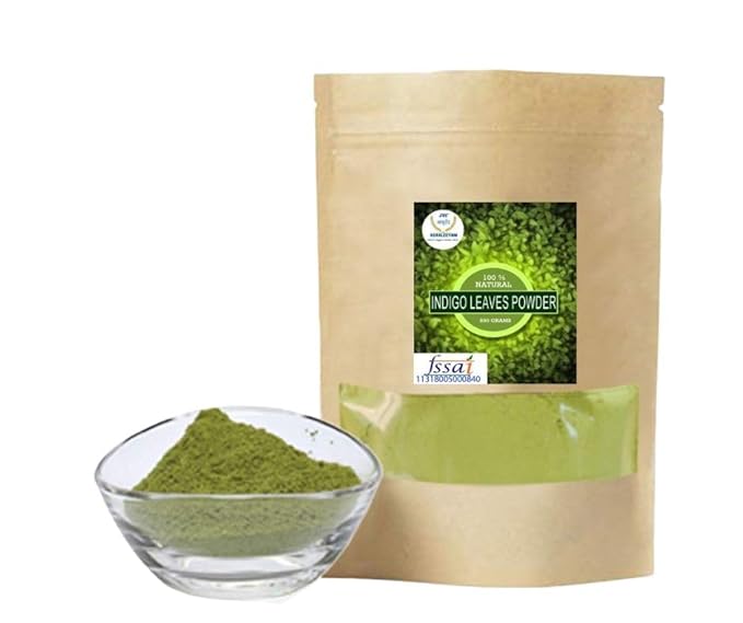 Raintech Natural Pure Indigo Leaf Powder for Hair Color - 500 gms