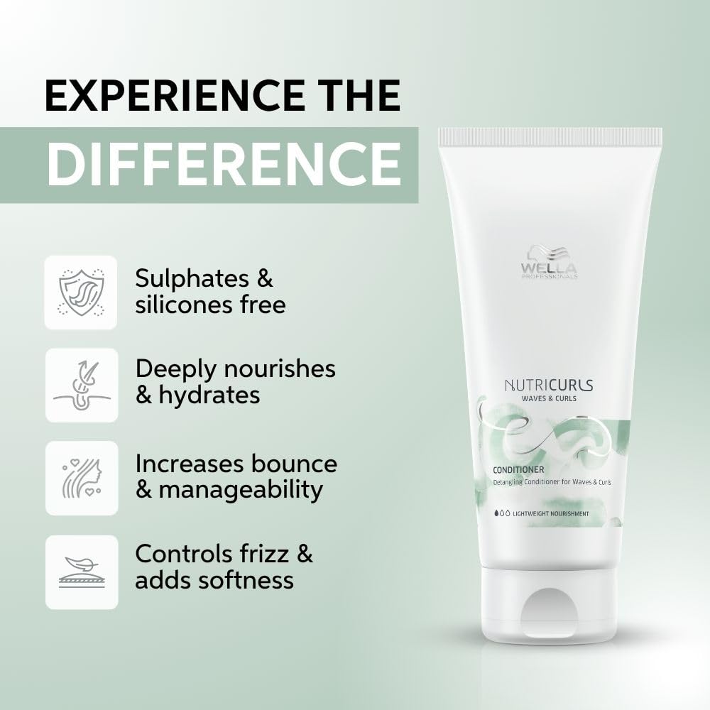 Wella Professionals Nutricurls Detangling Conditioner for Waves & Curls 200ml