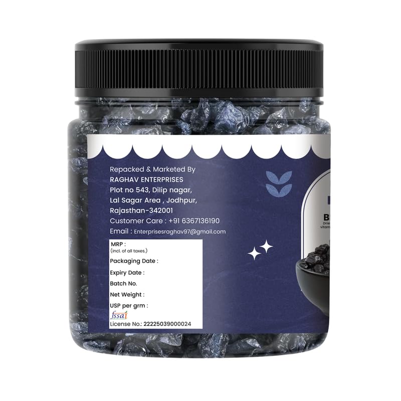 NUTRIZAIKA Organic Dried Blueberry 100 gm | Whole & Naturally Sweet Blueberry | High in Antioxidants & Fiber | Premium Dried Berry