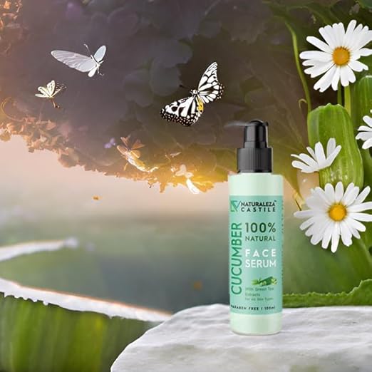 Naturaleza Castile Cucumber Face Serum with vitamins A, C, & E - 100 ml