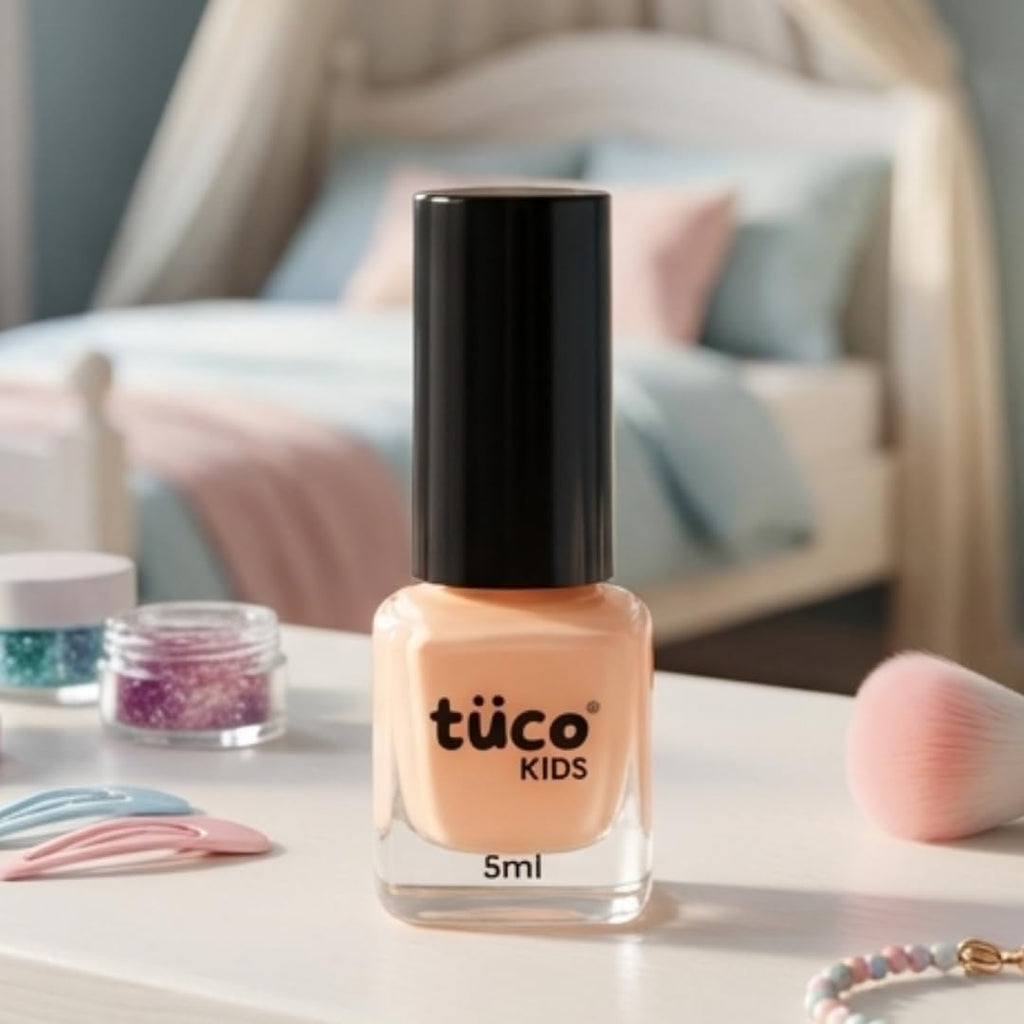 TucoÂ® Kids Water Based Safe Nail Polish for girls | Easy to Peel Off, Non Toxic, Natural & Safe for Kids | Play Safe with Chemical Free Nails for Daughters | Pack of 1x5ml | Orange