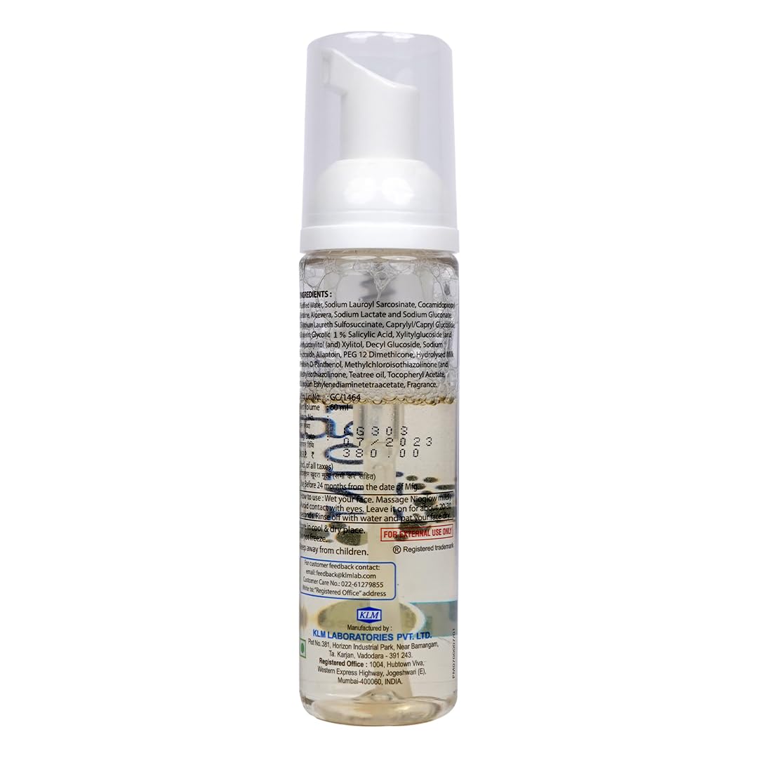 KLM Nioglow foaming facewash 60ml