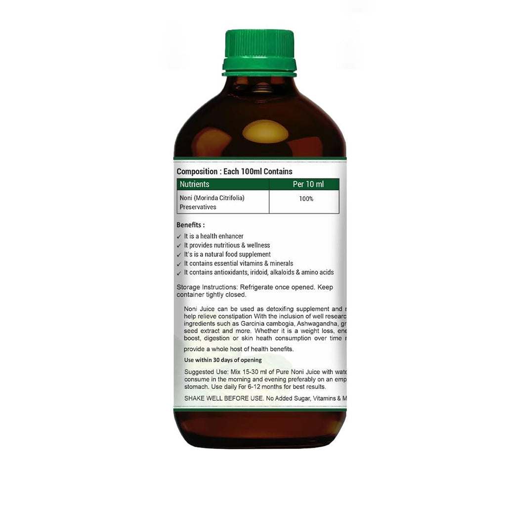 Prasatti Herbal Organic Plant Based Elixir Noni Juice for Men & Women - 1000 Ml