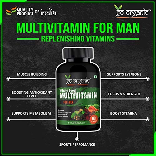 Go Organic Multivitamin Capsule for Men - 60 Capsule | 60 Capsule