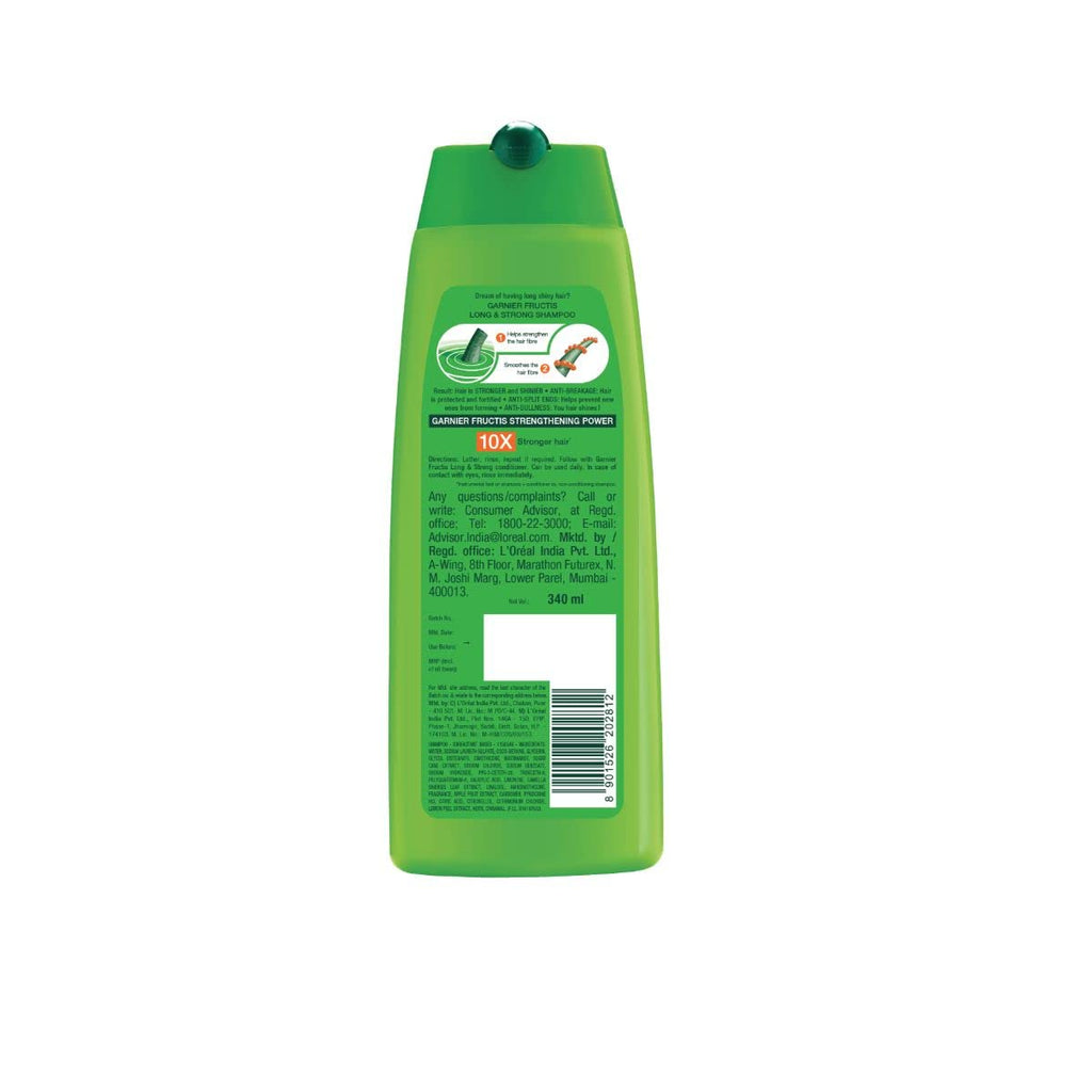 Garnier Fructis Strengthening Long & Strong Shampoo - 340 ml