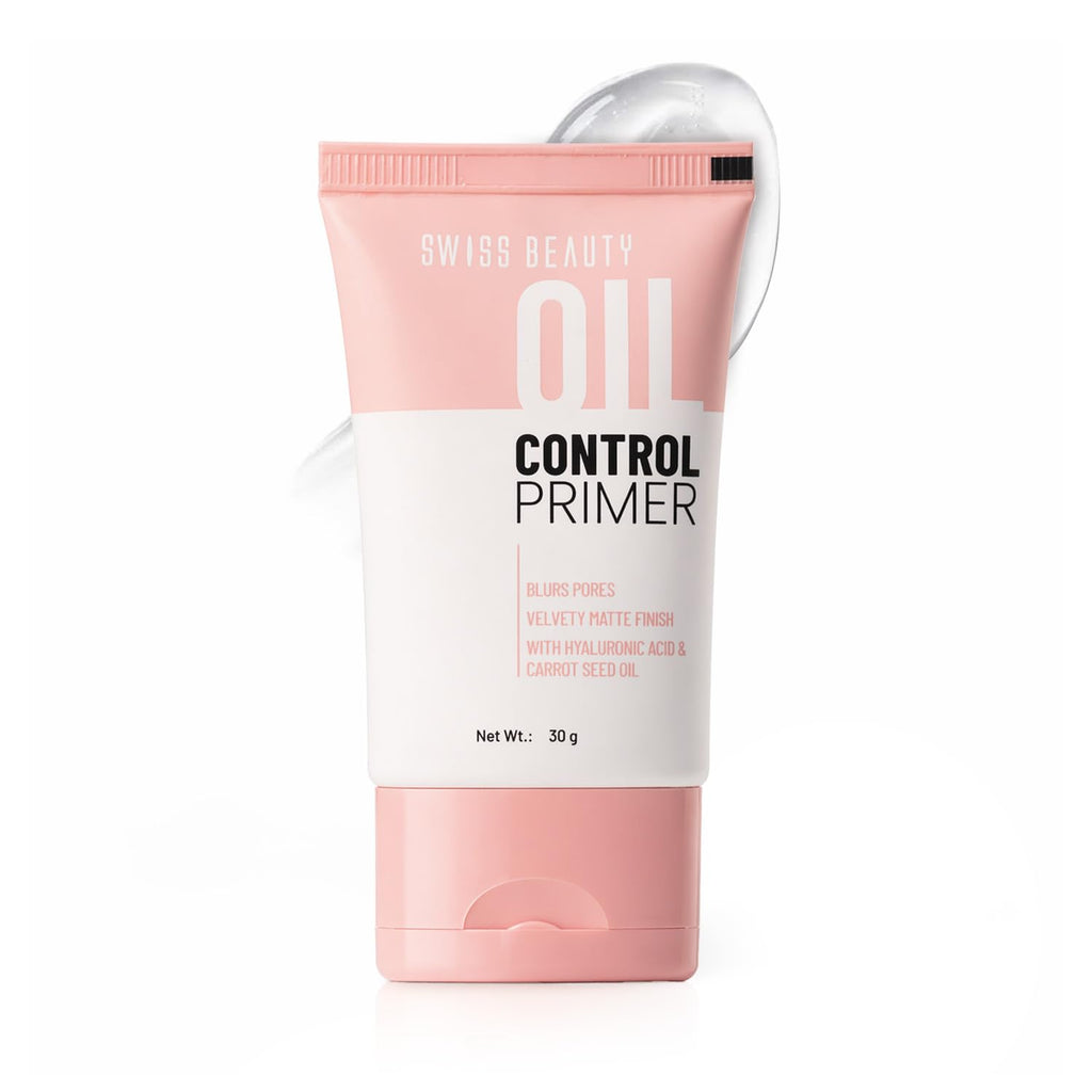 Swiss Beauty Oil Control Primer | Pore-Blurring | Smooth Matte Finish | Lightweight | Non-greasy