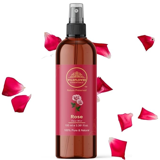 Wildflower Essentials Rose Water For Face Skin Body - 100 ml